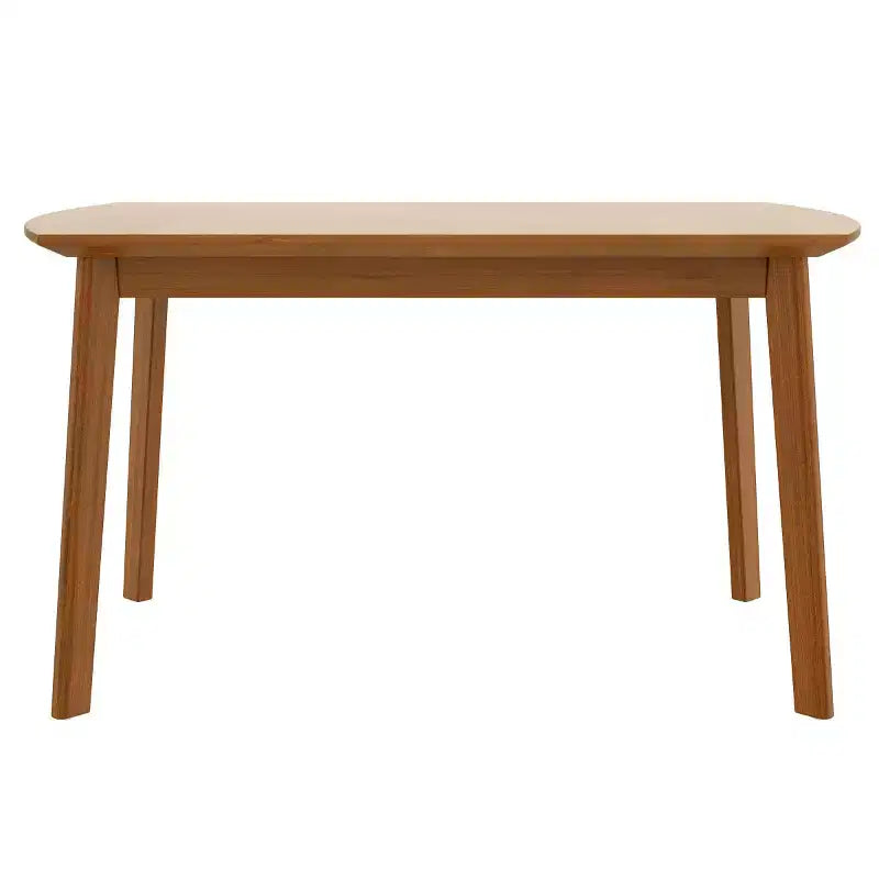 47 Mid-Century Modern Dining Table with Solid Rubber Wood Legs, Rectangular Kitchen Table for 4, Minimalist Dining Room Table