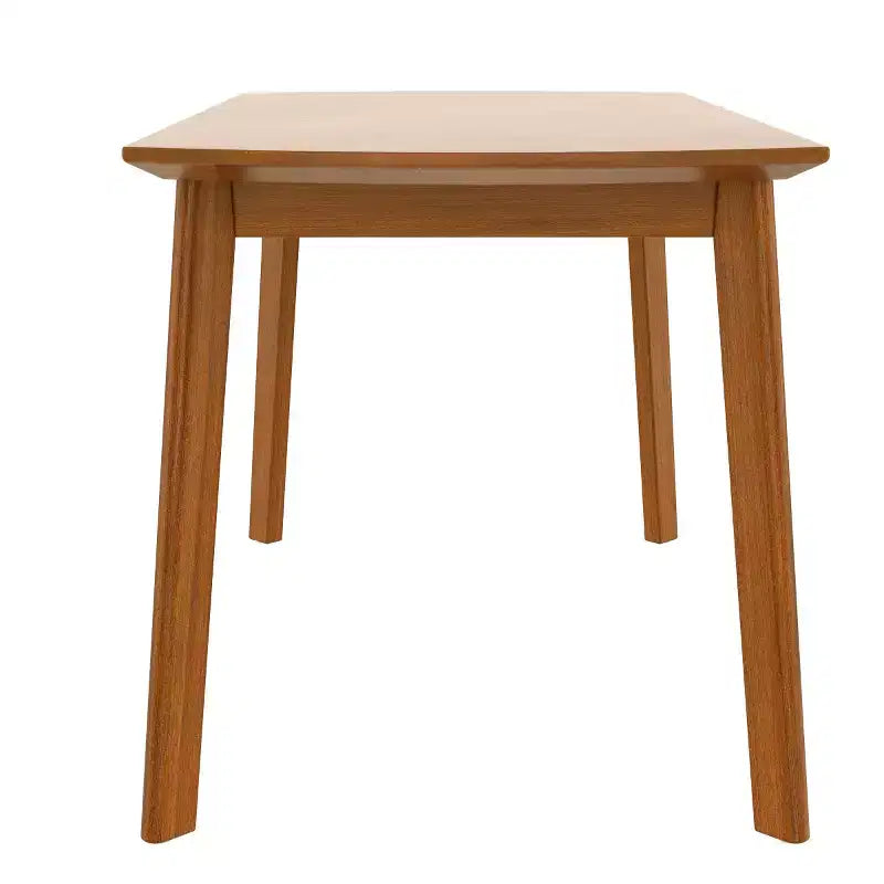 47 Mid-Century Modern Dining Table with Solid Rubber Wood Legs, Rectangular Kitchen Table for 4, Minimalist Dining Room Table