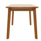 47 Mid-Century Modern Dining Table with Solid Rubber Wood Legs, Rectangular Kitchen Table for 4, Minimalist Dining Room Table