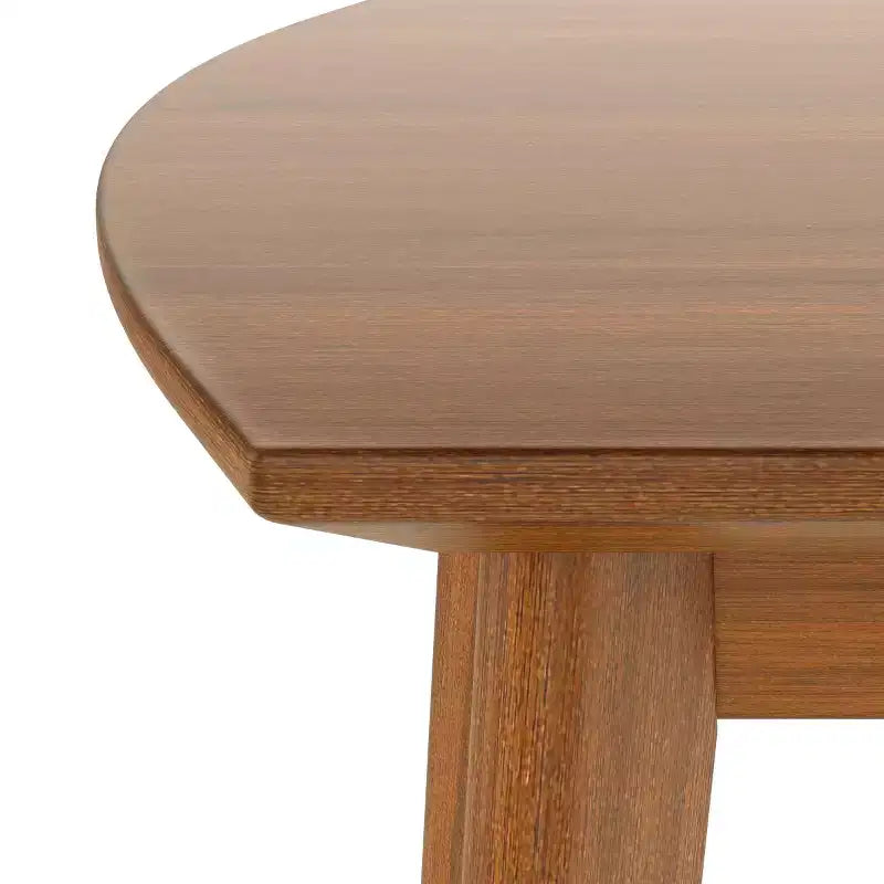 47 Mid-Century Modern Dining Table with Solid Rubber Wood Legs, Rectangular Kitchen Table for 4, Minimalist Dining Room Table