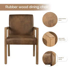 Mid-century Accent Chair Reading Armchair with Rubberwood Frame for Living Room, Bedroom