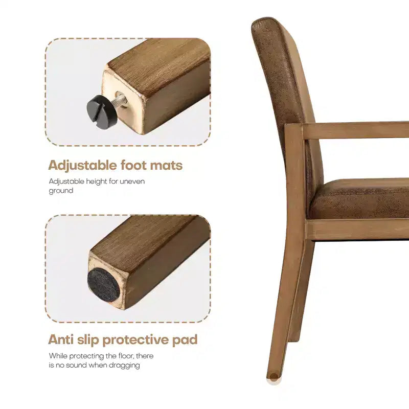 Mid-century Accent Chair Reading Armchair with Rubberwood Frame for Living Room, Bedroom