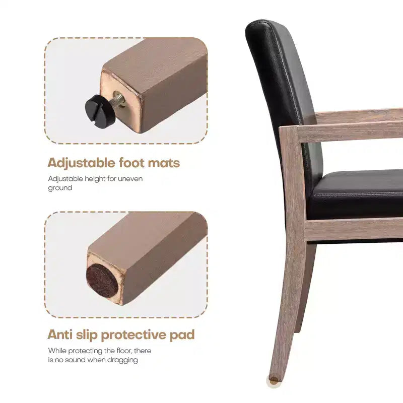 Mid-century Accent Chair Reading Armchair with Rubberwood Frame for Living Room, Bedroom