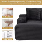 67'' Chaise Lounge Chair, Indoor Sleeper Sofa Bed with 2 Pillows, Boneless Single Sofa Couch for Living Room, No Assembly Required