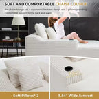 67'' Chaise Lounge Chair, Indoor Sleeper Sofa Bed with 2 Pillows, Boneless Single Sofa Couch for Living Room, No Assembly Required