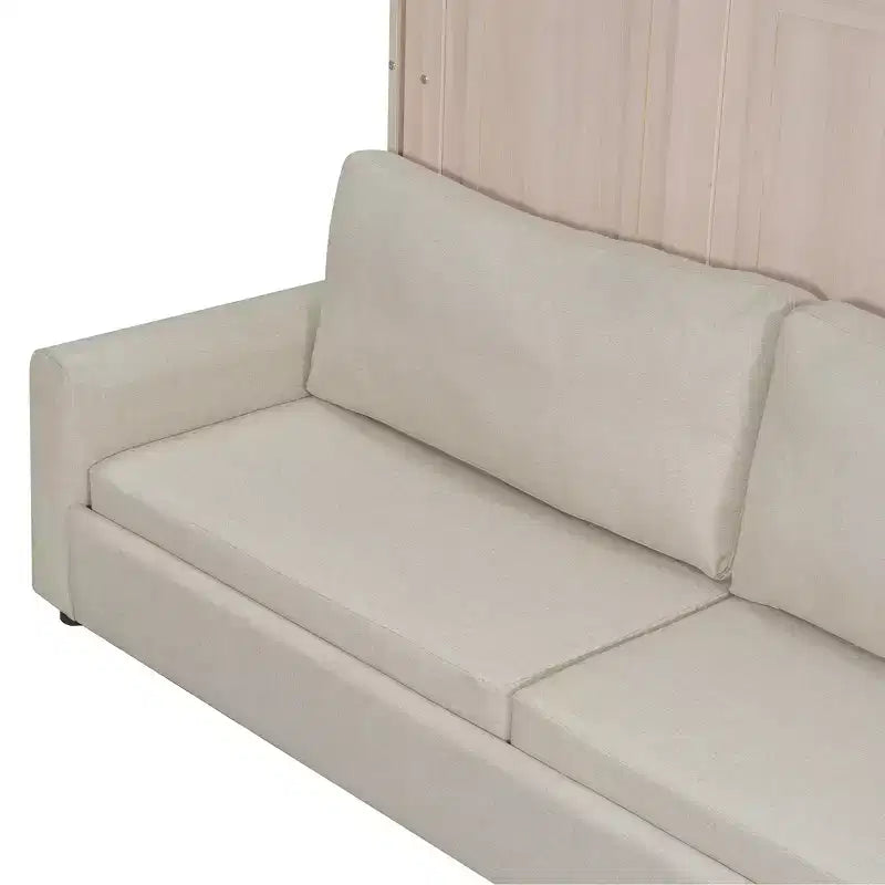Queen Size Murphy Bed with Sofa and LED