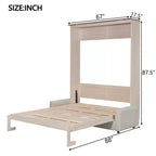 Queen Size Murphy Bed with Sofa and LED