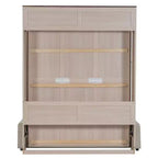 Queen Size Murphy Bed with Sofa and LED