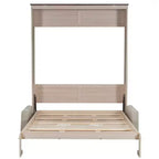 Queen Size Murphy Bed with Sofa and LED