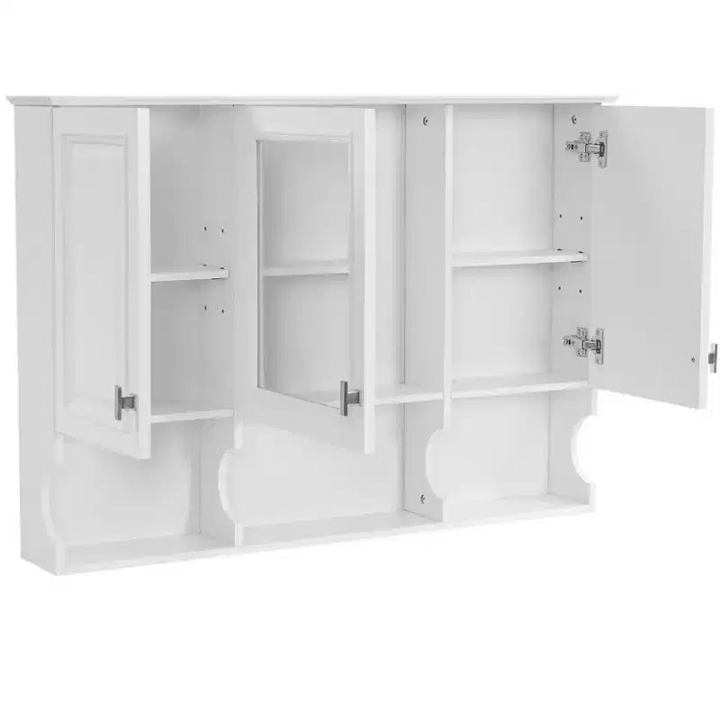 41 Inch Bathroom Wall Cabinet, Wall Mounted Medicine Cabinet with Mirror Doors & Adjustable Shelves, Floating Storage Cabinet for Bathroom