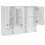 41 Inch Bathroom Wall Cabinet, Wall Mounted Medicine Cabinet with Mirror Doors & Adjustable Shelves, Floating Storage Cabinet for Bathroom