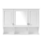 41 Inch Bathroom Wall Cabinet, Wall Mounted Medicine Cabinet with Mirror Doors & Adjustable Shelves, Floating Storage Cabinet for Bathroom