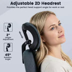Ergonomic Office Chair with 2D Headrest, Rocking Backrest & Wheels, Gaming Chair Blue/Brown & Beige/Gray & Blue