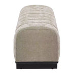 Modern Wooden Upholstered Dining Bench with Rubberwood Legs