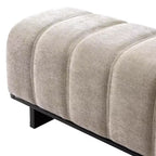 Modern Wooden Upholstered Dining Bench with Rubberwood Legs