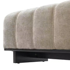 Modern Wooden Upholstered Dining Bench with Rubberwood Legs