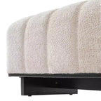 Modern Wooden Upholstered Dining Bench with Rubberwood Legs