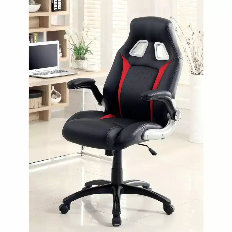 Adjustable Ergonomics Gaming Chair 360 Swivel Chair with Wheels,Black/Red Computer Chair for Office&Home,Versatile Leisure Chair