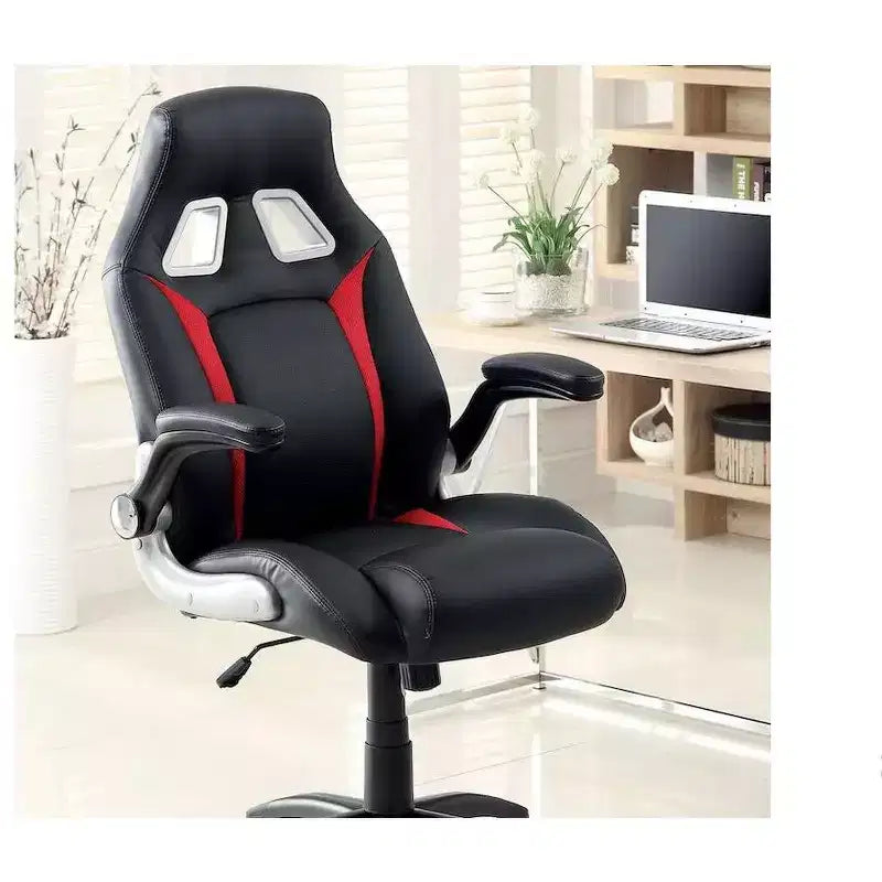 Adjustable Ergonomics Gaming Chair 360 Swivel Chair with Wheels,Black/Red Computer Chair for Office&Home,Versatile Leisure Chair