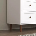 Farmhouse Kitchen Storage Cabinet with Glass Door and 2 Adjustable Shelves, Tall Pantry for Dining Room, Living Room, and Bathroom