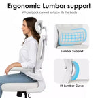 Ergonomic Mesh Office Chair with Adjustable Lumbar Support,Headrest & Flip-Up Armrests,Home Office Desk Chair for Study,Gaming Room