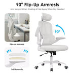 Ergonomic Mesh Office Chair with Adjustable Lumbar Support,Headrest & Flip-Up Armrests,Home Office Desk Chair for Study,Gaming Room