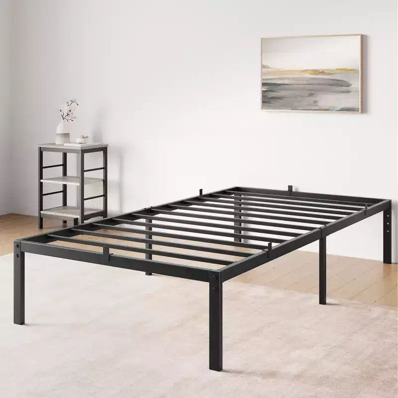 Metal Platform Bed Frame, 14 Inch Full/Queen Heavy Duty Bed Frames, Sturdy Steel Slat Support, No Box Spring Needed, Easy to Assemble