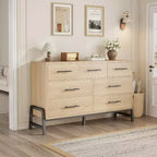 7 Dresser for Bedroom, Freestanding 52 in Wide Drawer Dresser with Storage, Wooden Closet Storage Chest for Living Room