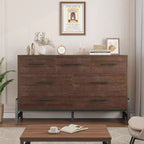 7 Dresser for Bedroom, Freestanding 52 in Wide Drawer Dresser with Storage, Wooden Closet Storage Chest for Living Room