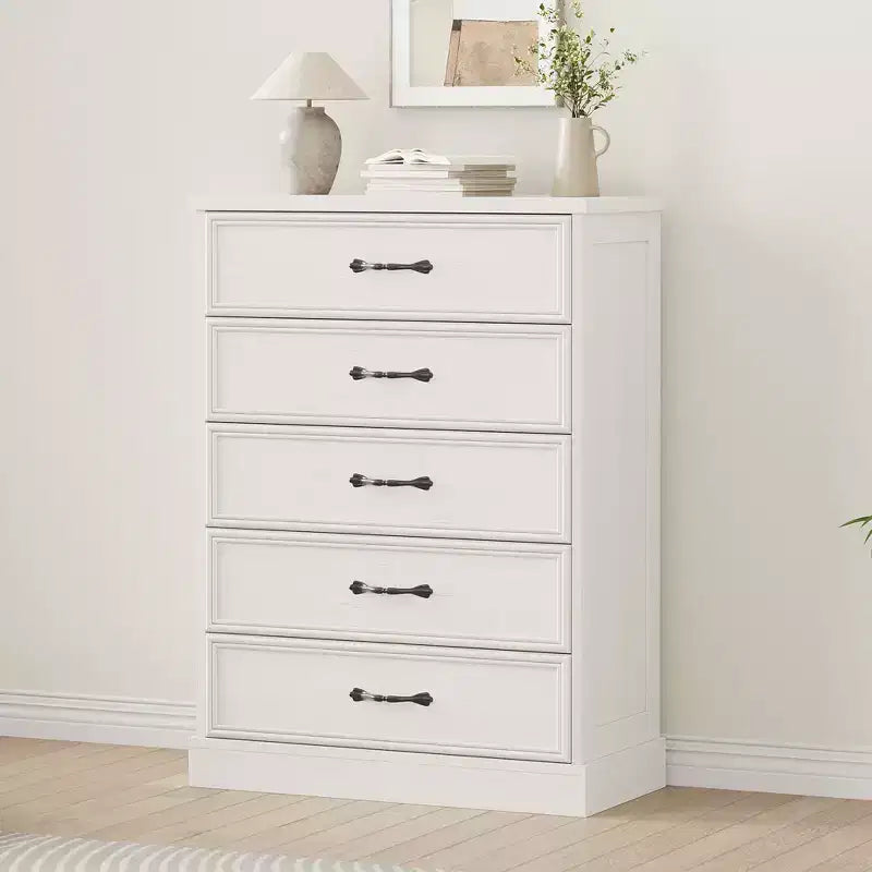 5 Dresser for Bedroom, Vertical Drawer Dresser with Storage Freestanding, Wooden Closet Storage Chest for Living Room, Bedroom, Entryway