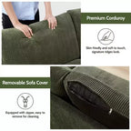 68 Loveseat Sofa, Modern Upholstered Couch with 24 Deep Seat, Padded Arms, Small Comfy Sofa for Living Room