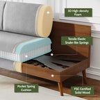 68 Loveseat Sofa, Modern Upholstered Couch with 24 Deep Seat, Padded Arms, Small Comfy Sofa for Living Room