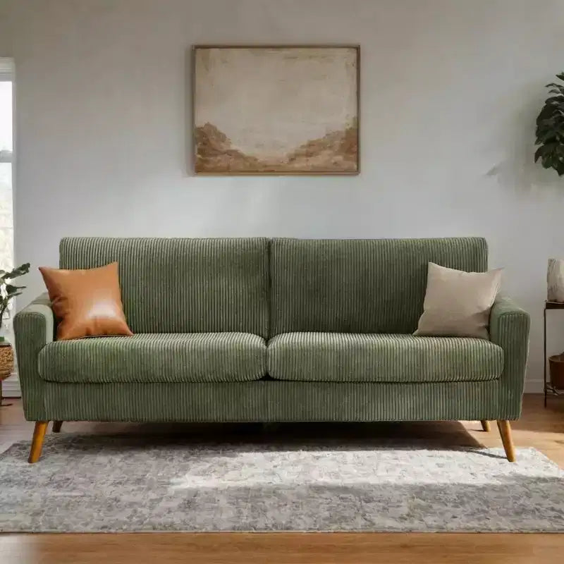 68 Loveseat Sofa, Modern Upholstered Couch with 24 Deep Seat, Padded Arms, Small Comfy Sofa for Living Room