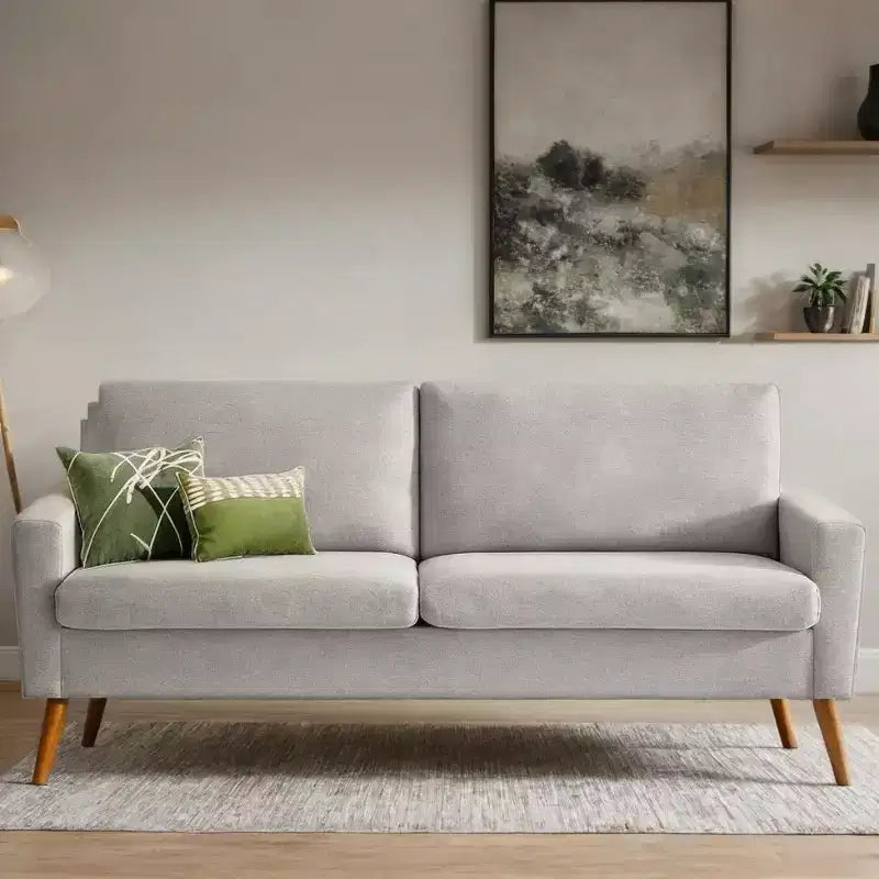 68 Loveseat Sofa, Modern Upholstered Couch with 24 Deep Seat, Padded Arms, Small Comfy Sofa for Living Room