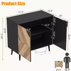 Buffet Cabinet with Storage,Storage Cabinet with Decor Doors and Shelves,Sideboard Buffet for Hallway, Entryway, Living Room, or Kitchen