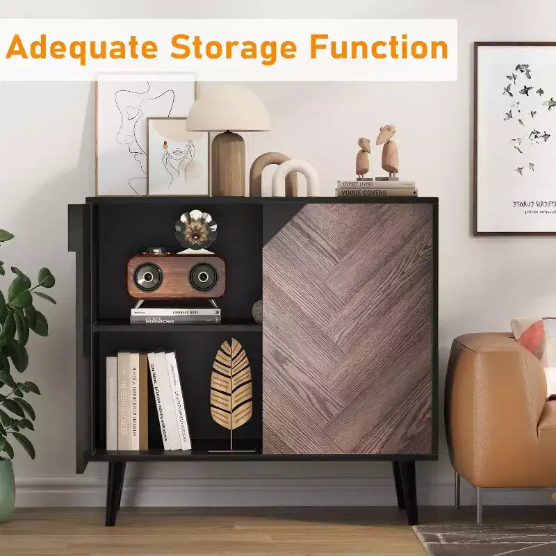 Buffet Cabinet with Storage,Storage Cabinet with Decor Doors and Shelves,Sideboard Buffet for Hallway, Entryway, Living Room, or Kitchen
