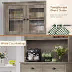Pantry with Drawers and Adjustable Shelves, 71Tall Freestanding Kitchen Pantry Cabinet with Microwave Stand, Hutch Cabinet for Kitchen, Dining Room