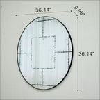 Vintage Industrial Wall Mirror with High-Definition Glass
