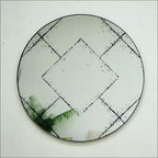 Vintage Industrial Wall Mirror with High-Definition Glass