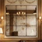 Vintage Industrial Wall Mirror with High-Definition Glass