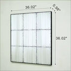 Vintage Industrial Wall Mirror with High-Definition Glass
