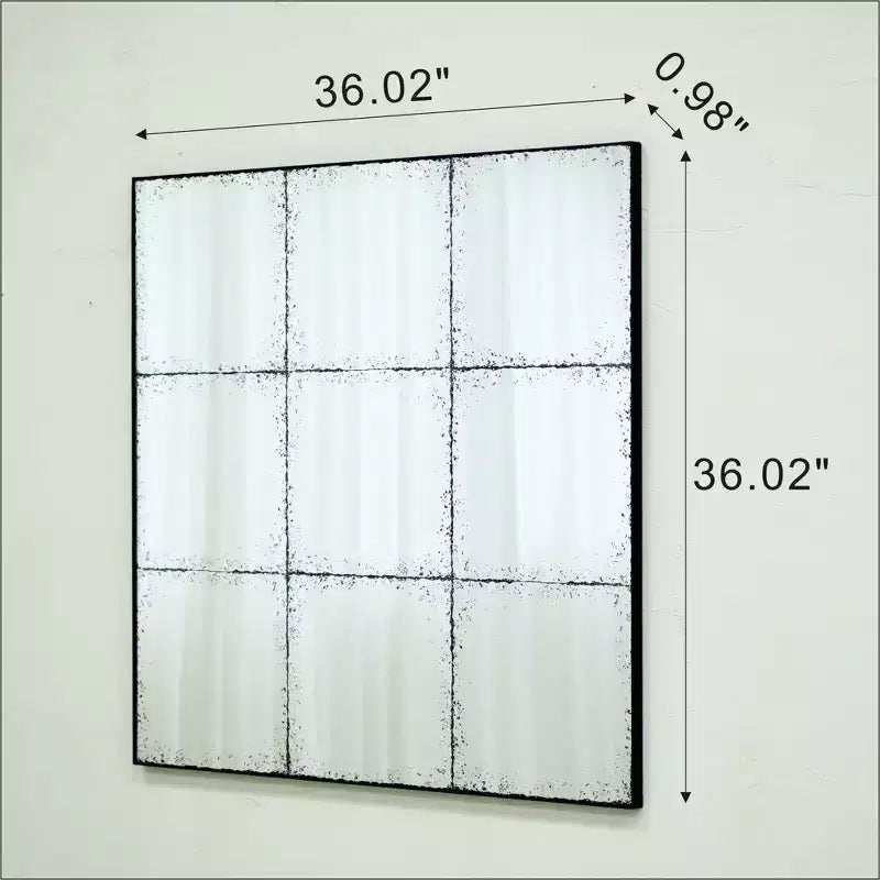 Vintage Industrial Wall Mirror with High-Definition Glass