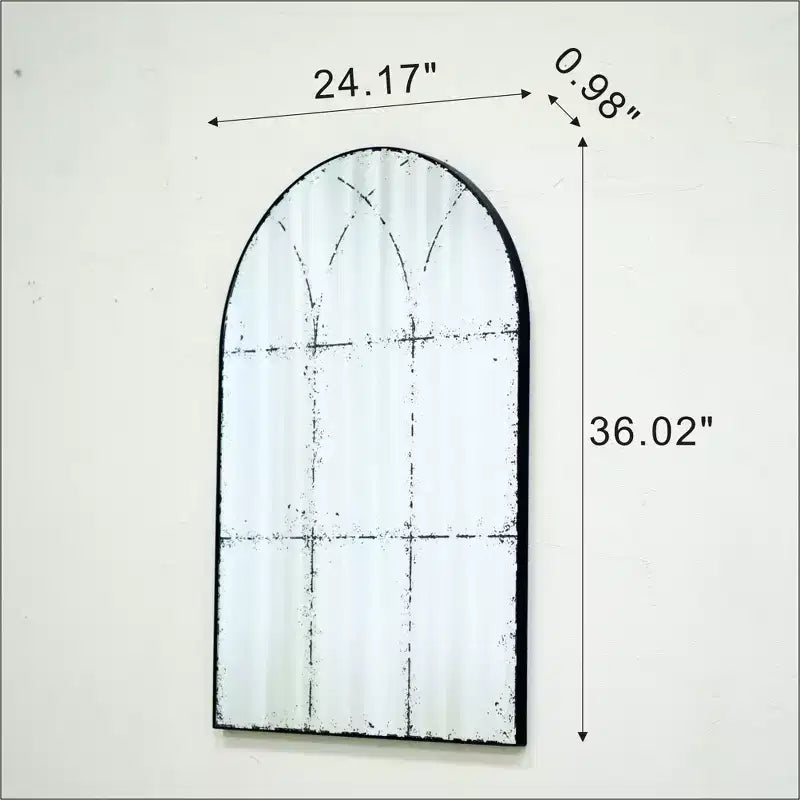 Vintage Industrial Wall Mirror with High-Definition Glass