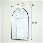 Vintage Industrial Wall Mirror with High-Definition Glass