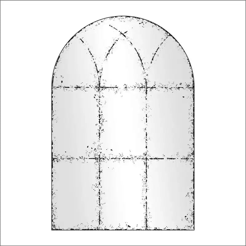 Vintage Industrial Wall Mirror with High-Definition Glass