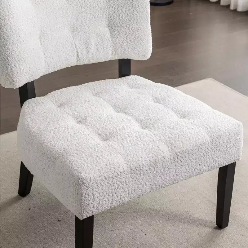 Modern Oversized Accent Chair with Middle Tufted Back Blended Leather Comfy Chairs with Wood Legs Accent Chairs for Living Room, Bedroom