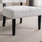 Modern Oversized Accent Chair with Middle Tufted Back Blended Leather Comfy Chairs with Wood Legs Accent Chairs for Living Room, Bedroom