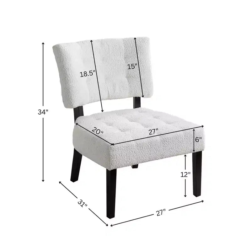 Modern Oversized Accent Chair with Middle Tufted Back Blended Leather Comfy Chairs with Wood Legs Accent Chairs for Living Room, Bedroom