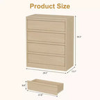 4 Drawer Dresser for Bedroom, 39''Nightstand 4 Chest of Drawers with Large Storage,Modern Bedside End Table for Living Room, Nursery, Entryway