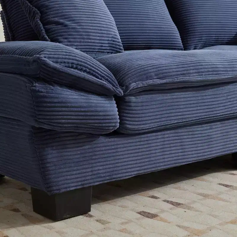 84 Inch Corduroy Couch Loveseat Sofa with 2 Pillows for Living Room,Small Space,Office,Apartment